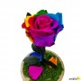 Rosa Eterna Multicolor en Cúpula de cristal