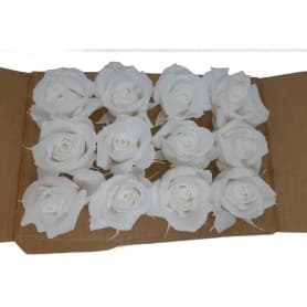 ROSAS BLANCAS 12UDS DE 4CM